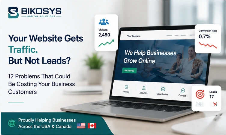 Website not generating leads analysis showing SEO, UX and conversion problems