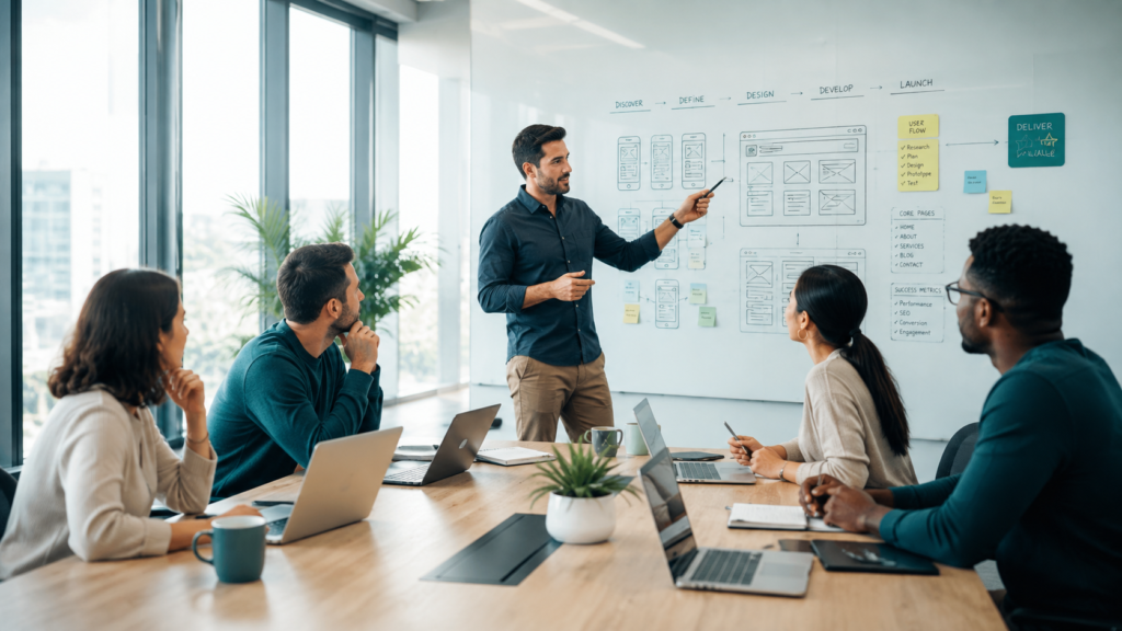Web development services USA strategy and planning team