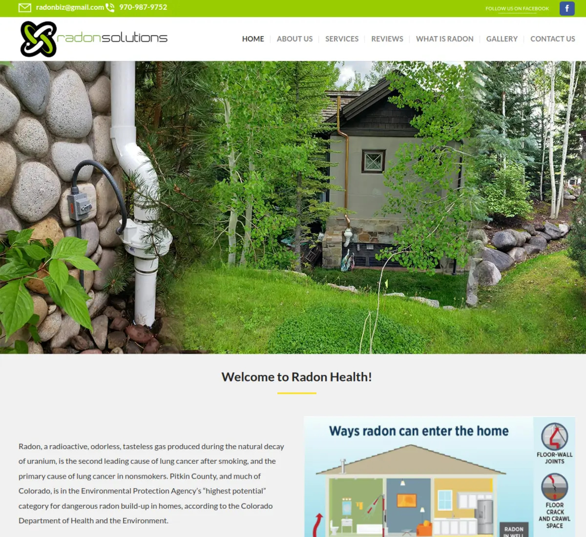 Radonor Health radon testing and mitigation website