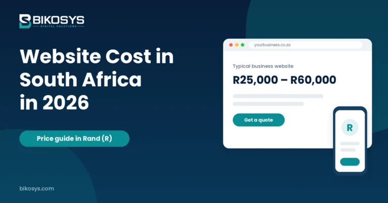Website cost in South Africa 2026 pricing guide